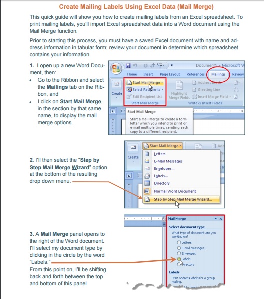 do mail merge for labels from mac excel